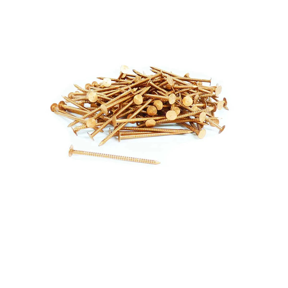 3" 10 Gauge Copper Roofing/Slating Nails, 5 lb Box (Ring Shank) - image 1