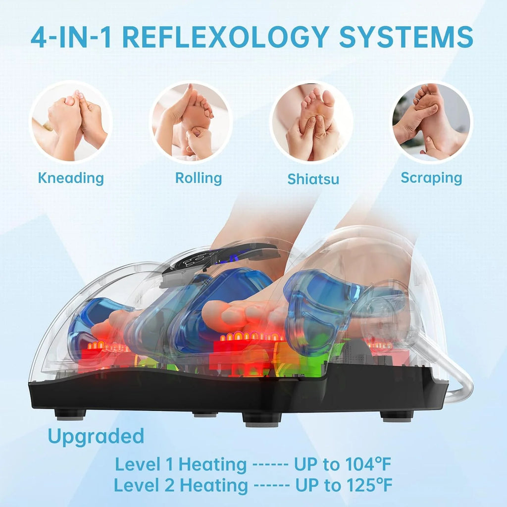 Shiatsu Foot Massager with Heat-Foot Massager Machine for Neuropathy, Plantar Fasciitis and Pain Relief-Massage Foot, Leg, Calf, Ankle with Deep Kneading Heat Therapy, Gift for Mother's Day - image 13