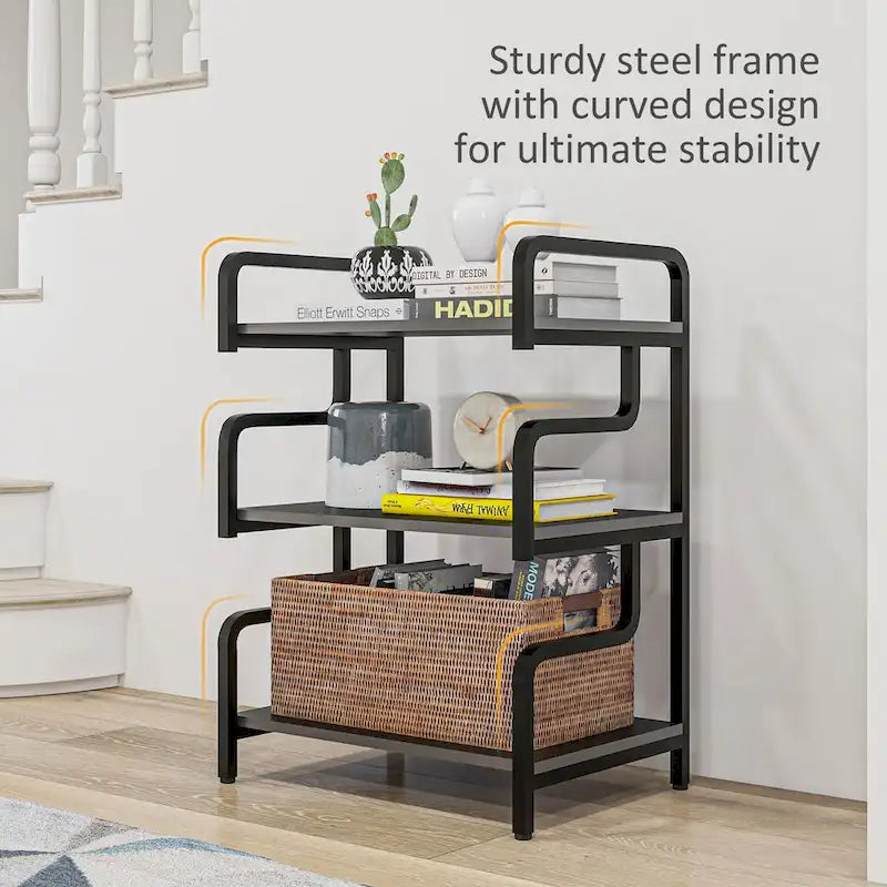 HOMCOM Industrial 3-Tier Printer Stand with Storage - Versatile Metal Rack for Home Office - image 16