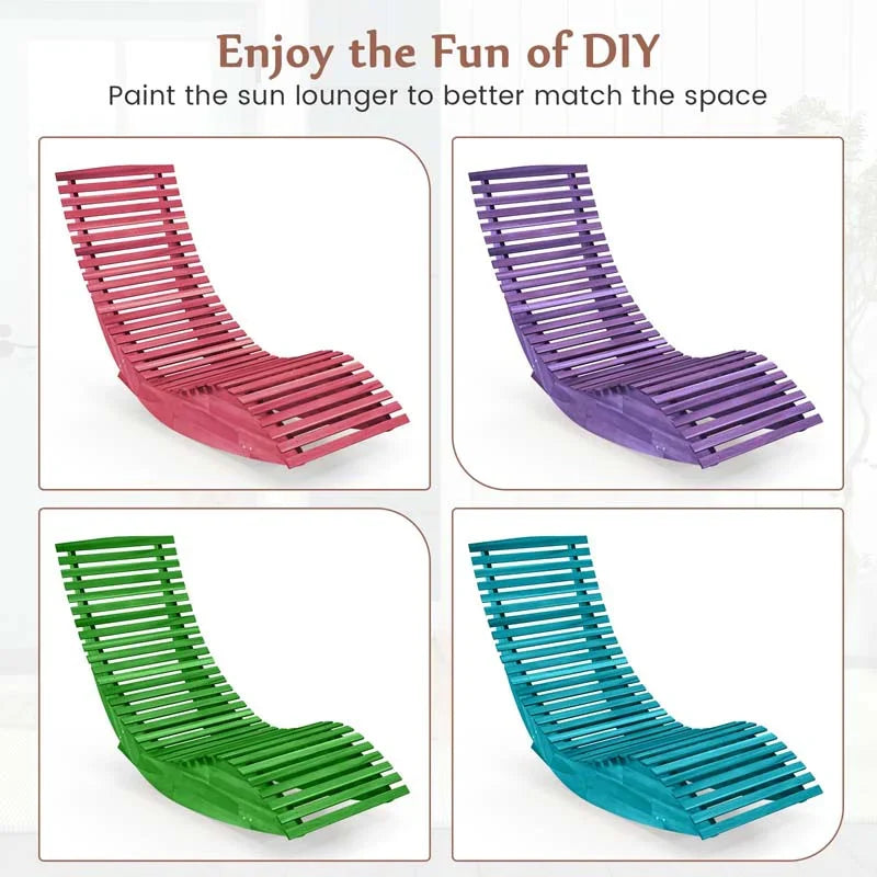 Acacia Wood Outdoor Patio Rocking Chair With Widened Slatted Seat Amp High Back Porch Rocker Sun Lounger For Backyard Garden 