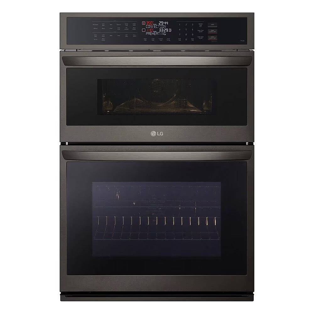 LG WCEP6423D 30 inch Black Stainless Steel Electric Wall Oven and Microwave Combination - image 1