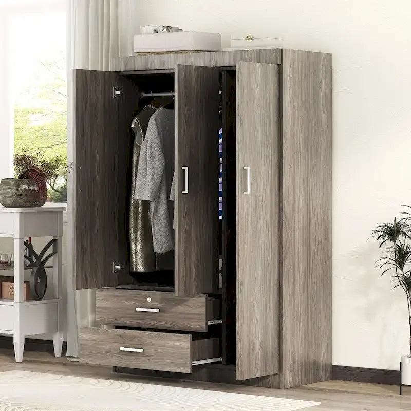 3-Door Wardrobe with 2 Drawers - image 14