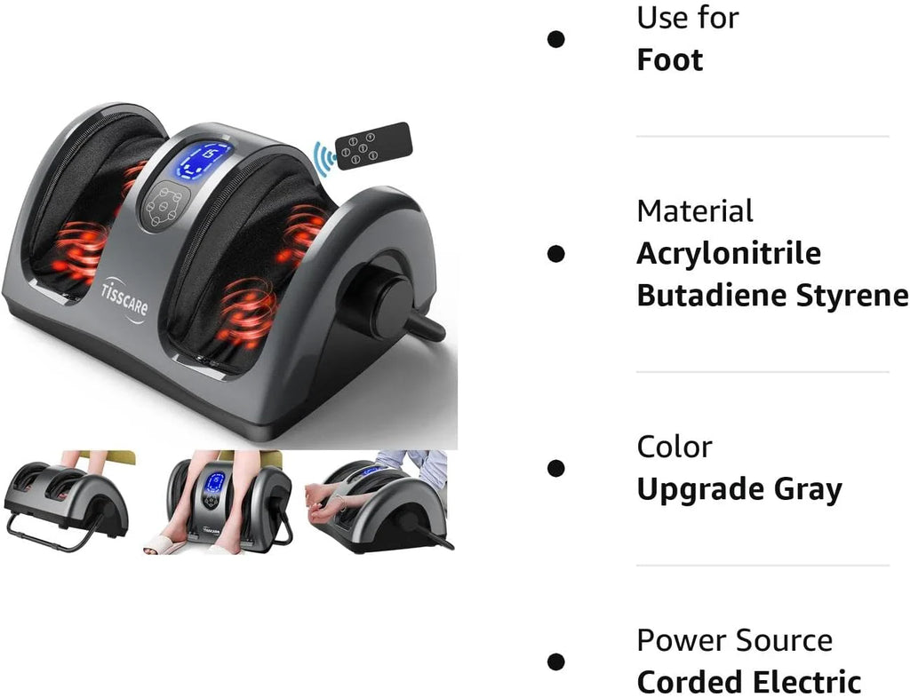 Shiatsu Foot Massager with Heat-Foot Massager Machine for Neuropathy, Plantar Fasciitis and Pain Relief-Massage Foot, Leg, Calf, Ankle with Deep Kneading Heat Therapy, Gift for Mother's Day - image 21