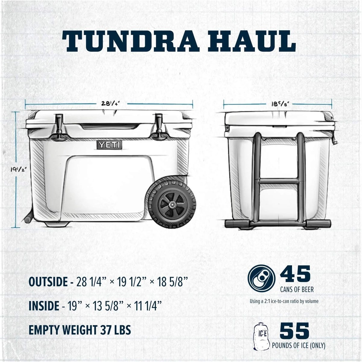 YETI Tundra Haul Wheeled Cooler, Navy - image 6