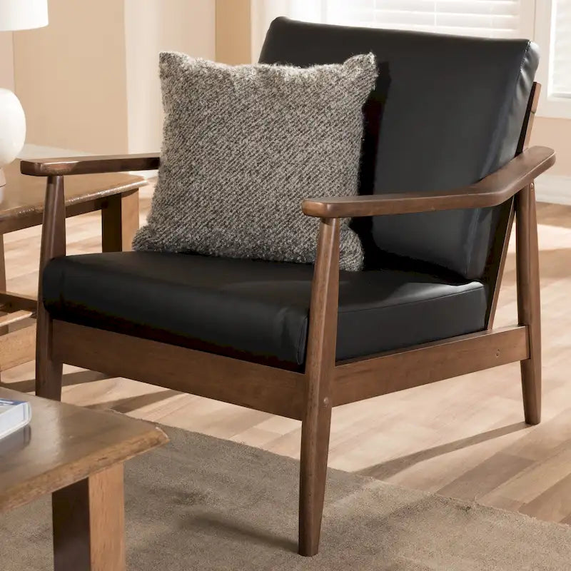 Baxton Studio Mid-Century Modern Lounge Chair - image 2