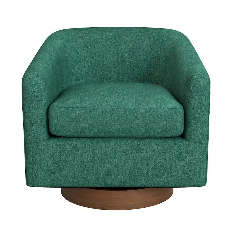LUE BONA Contemporary Upholstered Wooden Barrel Swivel Accent Chair for Living Room - image 27