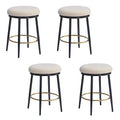 Set of 4 Altrium Contemporary Backless Counter Stools with Upholstered Seats and Iron Frames - 24.75-Inch Height by Christopher Knight Home - image 1