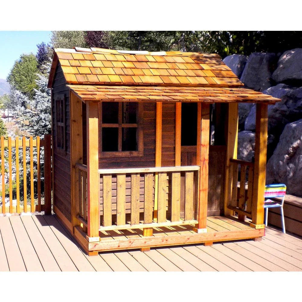 Outdoor Living Today Little Squirt 6 ft. Cedar Playhouse with Windows and Dutch Door - image 8
