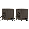 125′ Aquawinder Auto Rewind Water Powered Yard Hose Reel, Java (2 Pack)