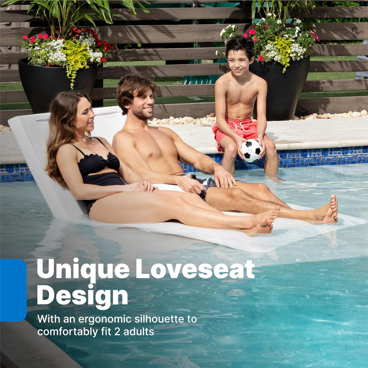 Pool Lounger, Fade-Resistant, Waterproof Patio Furniture, Pool Lounge Chair for Sun Shelf, Use in Pools with Shelves Up to 9-Inches Deep or Outside Pool Deck, Weighted, White - image 11