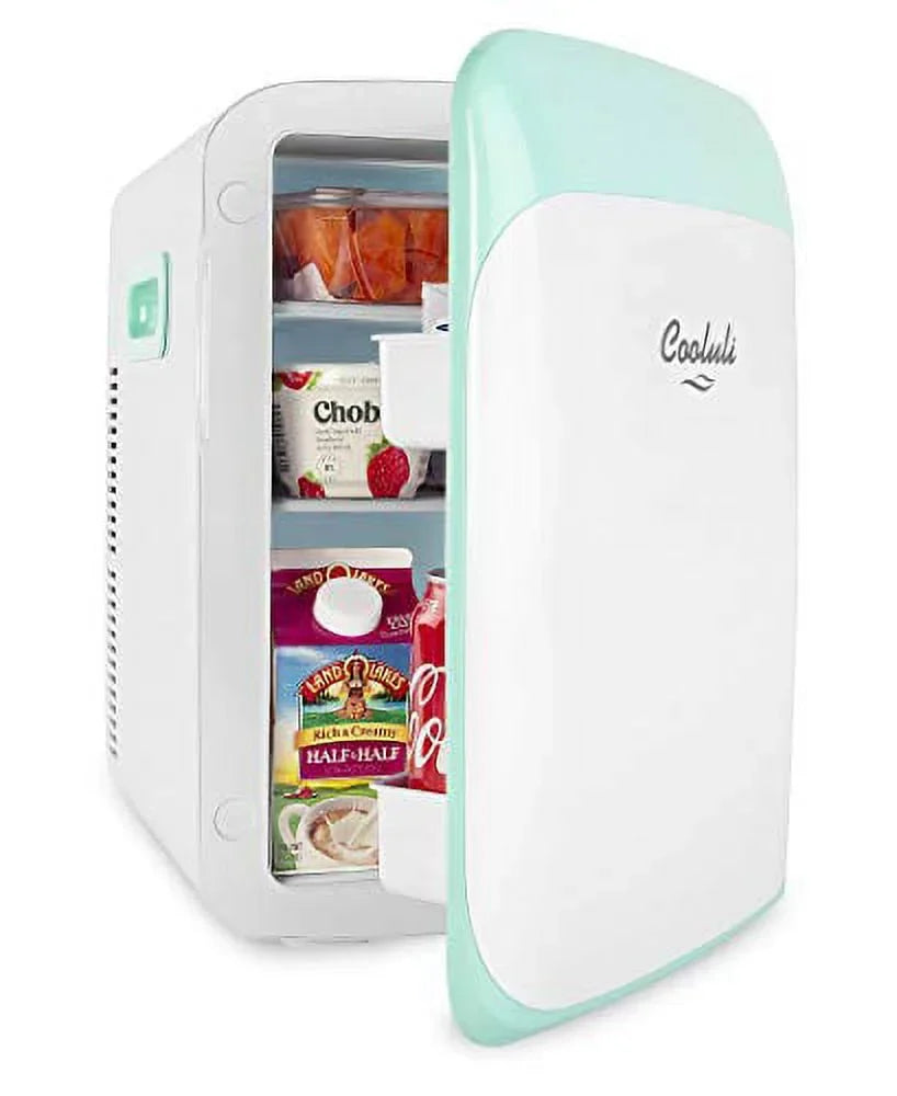 Cooluli Classic Turquoise 15 Liter Compact Portable Cooler Warmer Mini Fridge for Bedroom, Office, Dorm - image 4