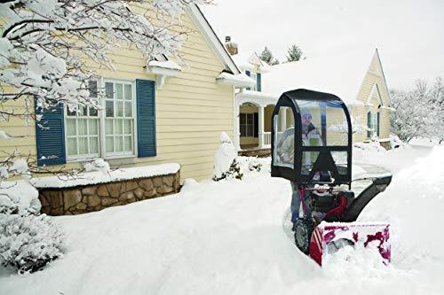 Deluxe Universal Snow Thrower Cab, Black – Fits Most Two & Three-Stage Snow Blowers, Includes Storage Pouch & Reflective Fabr