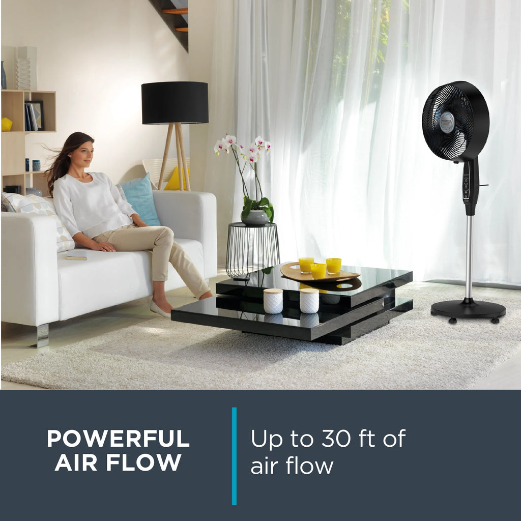 Rowenta Turbo Silence Standing Floor Fan with Remote, 53 Inch, Portable, 5 Speeds, VU5670 - image 25