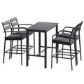 Gardeon Outdoor Bar Set 5-Piece Patio Dining Chairs Aluminium Table Stools - image 1