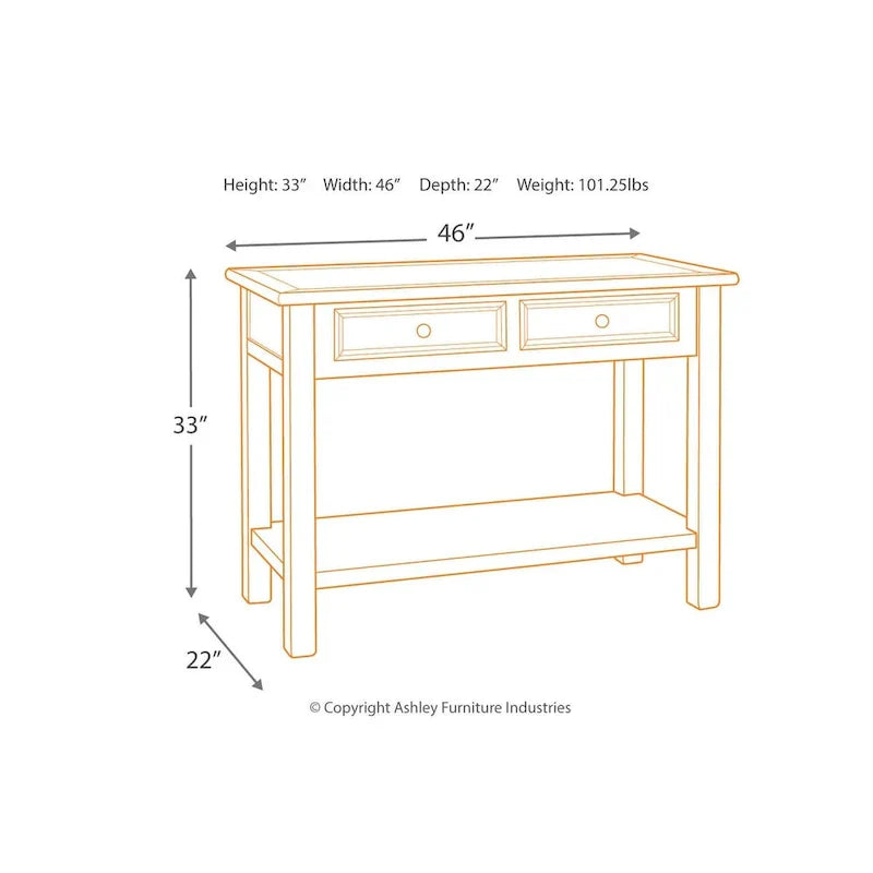 Signature Design by Ashley Bolanburg Rustic Farmhouse Sofa Table - image 5