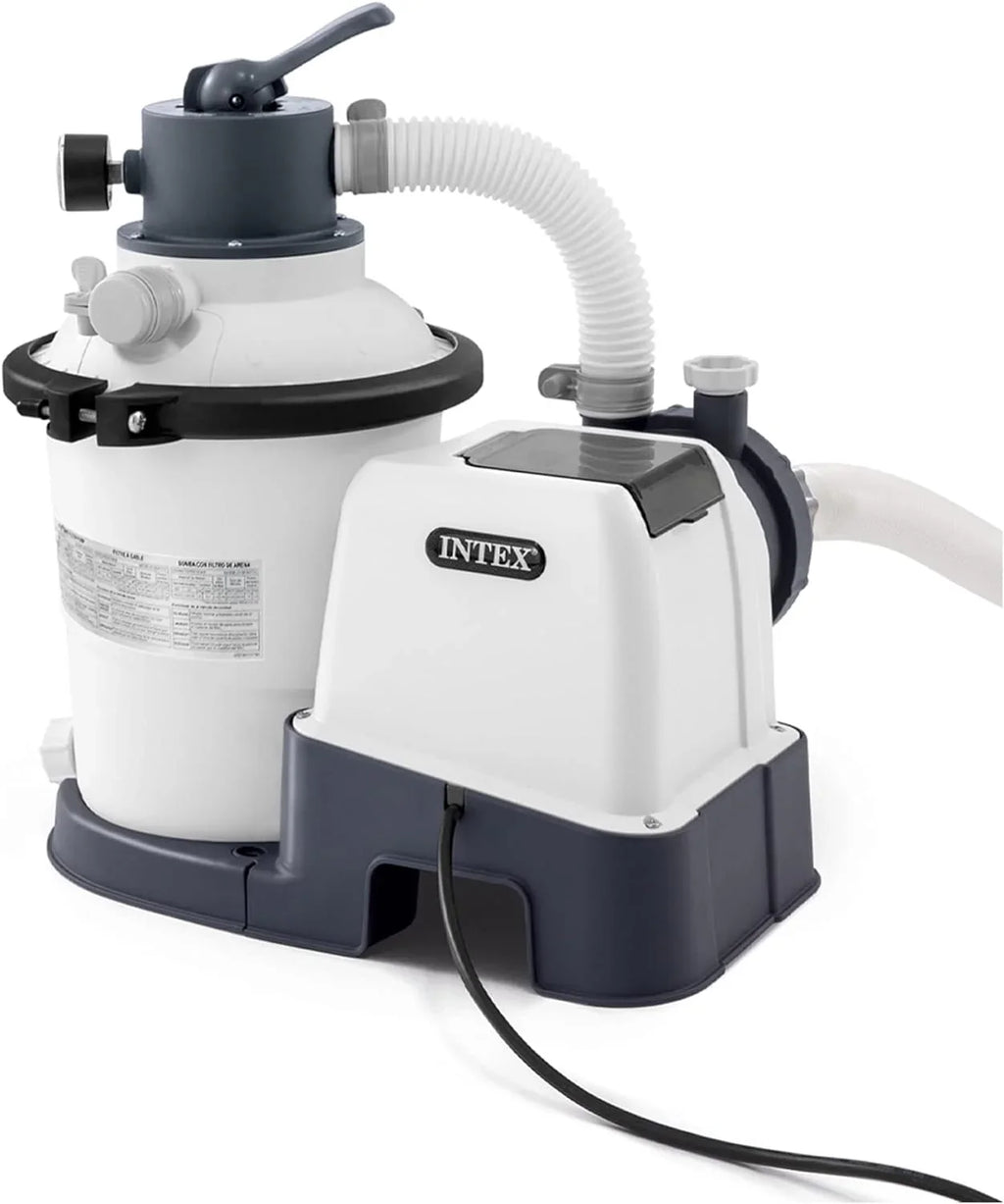 Intex 26651EG Krystal Clear 16 Inch 3,000 GPH Above Ground Pool Sand Filter Pump with Automatic Timer, GFCI, and 6 Function C