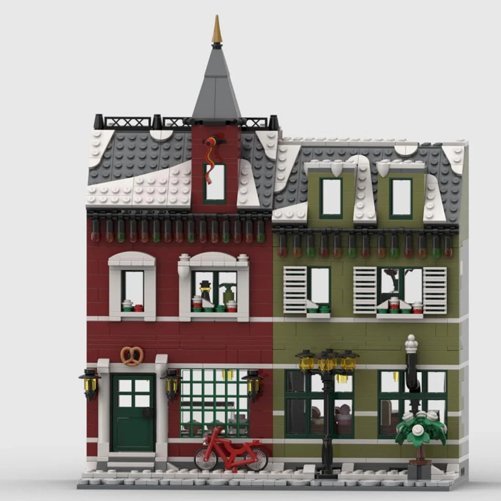 Christmas Country Church Building Kit, MOC-147549 Winter Modular Building Blocks Christmas House Building Block Building Toy 