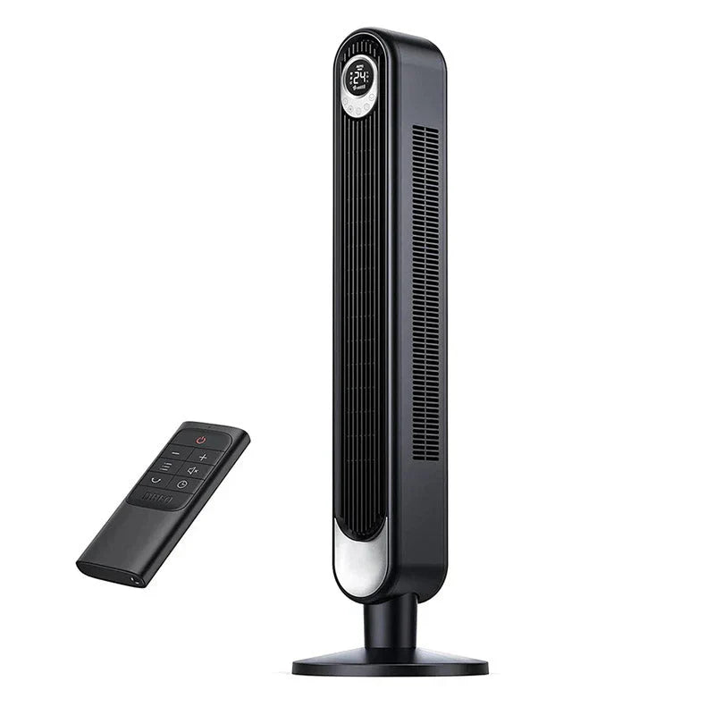 106cm Tower Fan with Remote. Floor Fan Oscillating 90 Powerful Fan 6 Speeds. Quiet Bladeless Cooling Fan