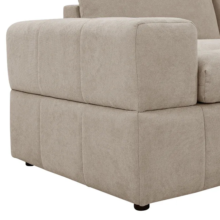 134" Wide Reversible Modular Sectional with Ottoman