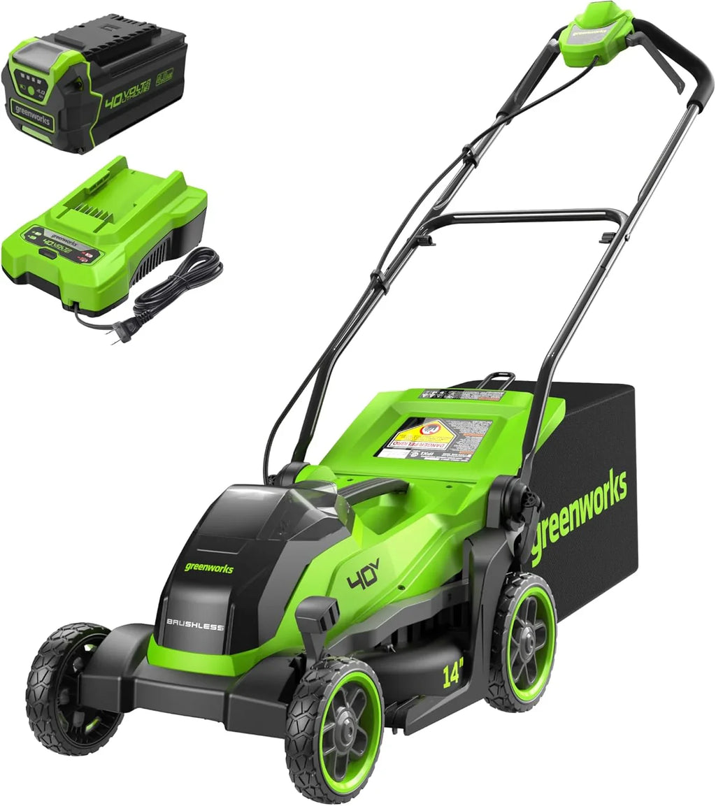 Greenworks 40V 16" Cordless Lawn Mower, Ultra-Light Push Mower with 4.0Ah Battery - image 4