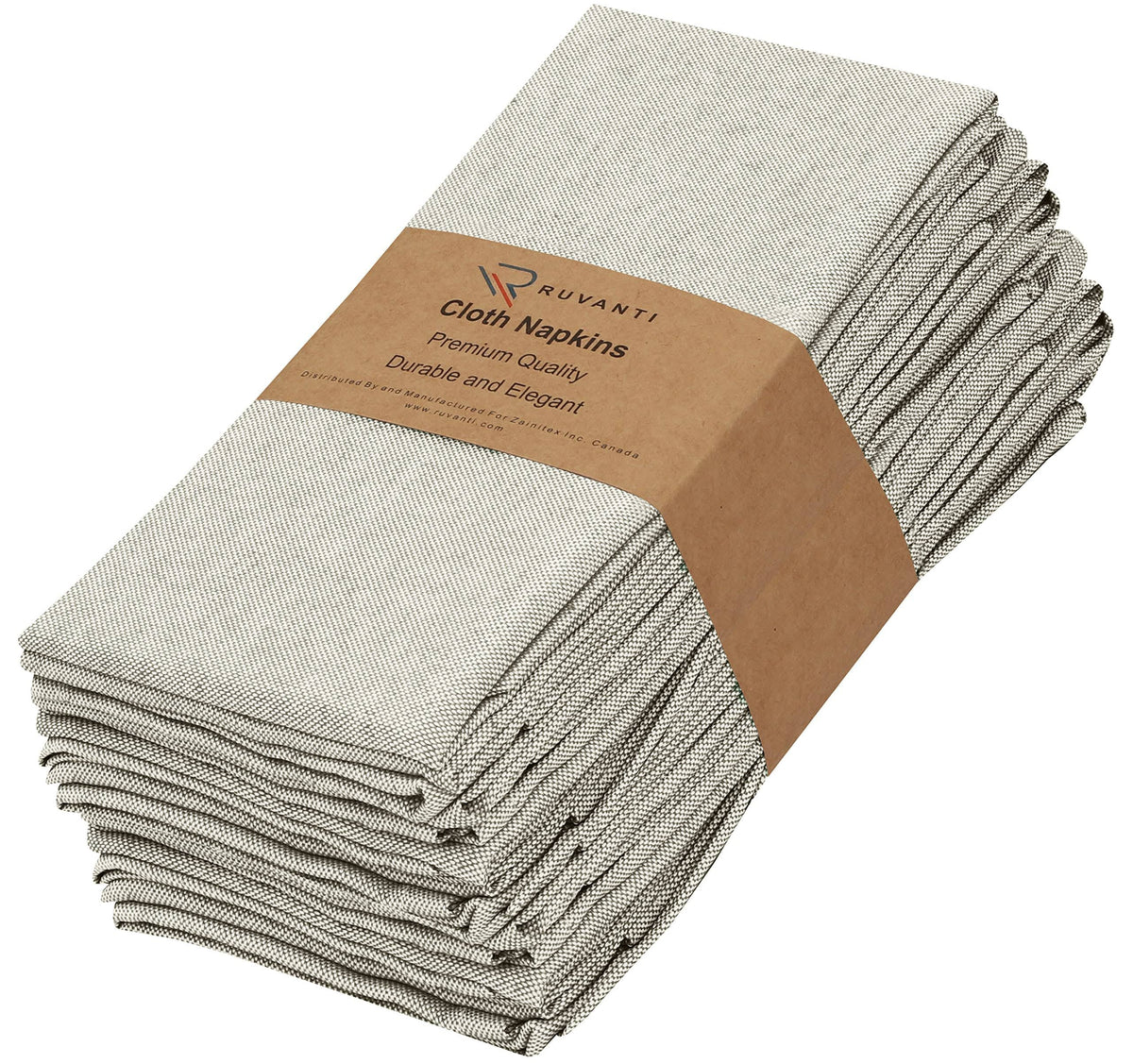 Ruvanti Cloth Napkins Set of 12, 18x18 Reusable Napkins Cloth Washable, Soft & Durable Table Napkins, Poly Cotton Fabric Dinner Napkins for Parties, - image 1