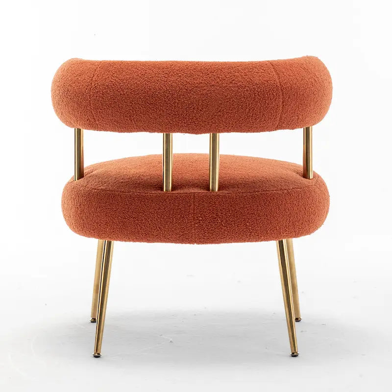 SEYNAR Contemporary Glam Upholstered Open-Back Accent Chair with Gold Legs - image 29