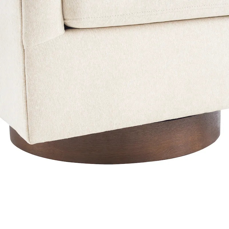 LUE BONA Contemporary Upholstered Wooden Barrel Swivel Accent Chair for Living Room - image 18