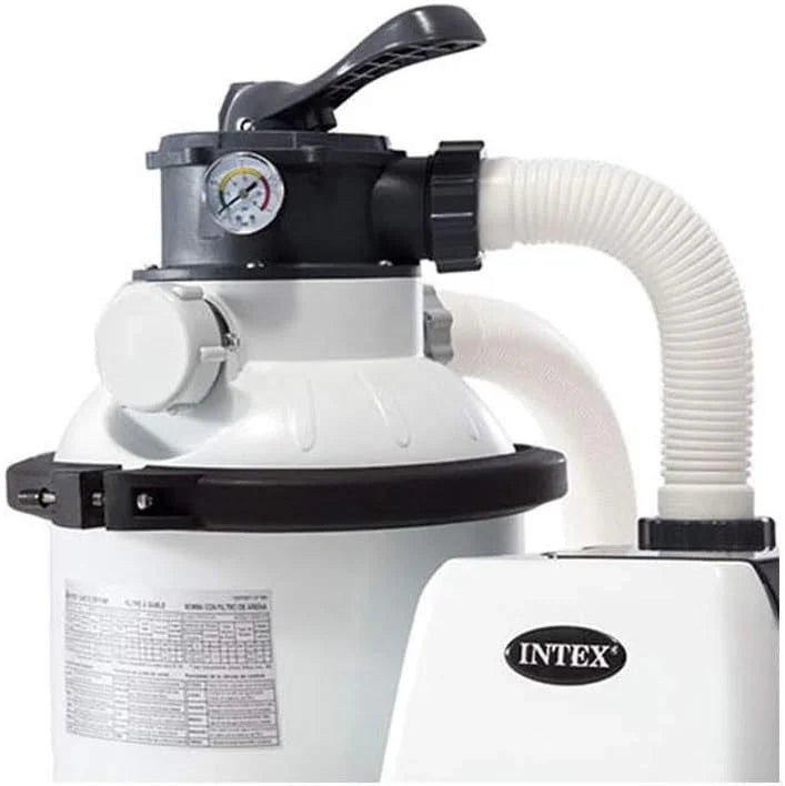 Intex 26651EG Krystal Clear 16 Inch 3,000 GPH Above Ground Pool Sand Filter Pump with Automatic Timer, GFCI, and 6 Function C