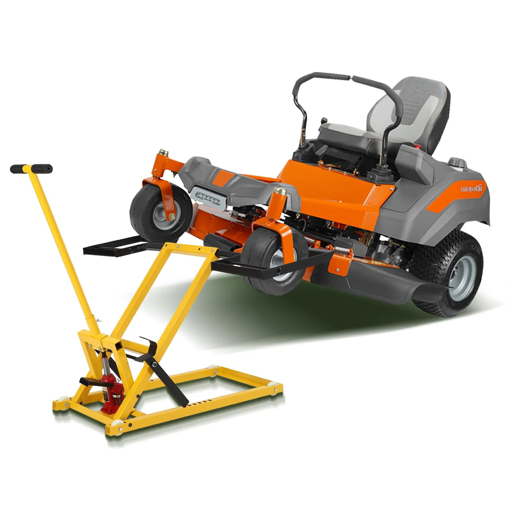 Lawn Mower Lift with Hydraulic Jack, 26 Inches Lawn Mower Lift, Welded Solid Steel Construction, Weight Capacity 500 LBS, for Riding Lawn Mowers Tractors, ATVs Maintenance - image 8