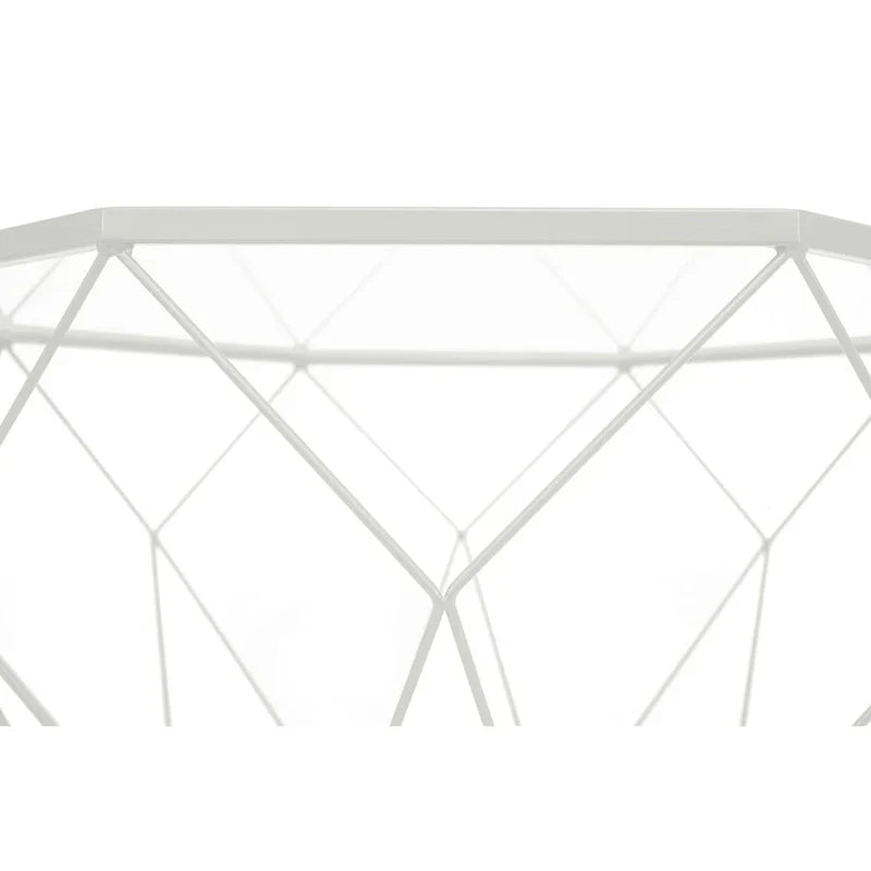 Malibu 22 Modern Octagonal Coffee Table with Tempered Glass Top and Durable Metal Geometric Base for Living Room or Office - image 17