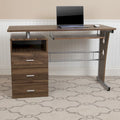 3-Drawer Pedestal Computer Desk with Keyboard Tray - image 4