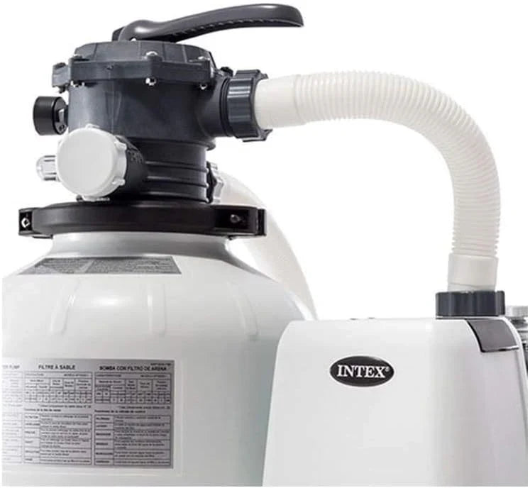 Intex 26651EG Krystal Clear 16 Inch 3,000 GPH Above Ground Pool Sand Filter Pump with Automatic Timer, GFCI, and 6 Function C