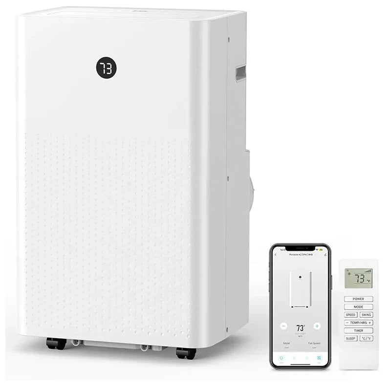 14,000 BTU Portable Air Conditioner Auto Swing 3 Fan Speeds with Remote Control