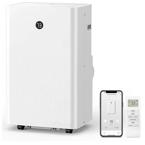 14,000 BTU Portable Air Conditioner Auto Swing 3 Fan Speeds with Remote Control