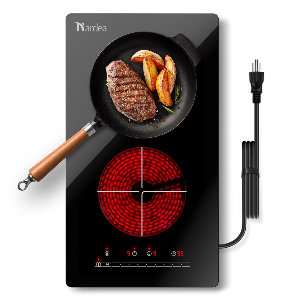 Double Burner Electric Cooktop Hot Plates for Cooking, 110V Plug in Portable Electric Stove Top - image 1