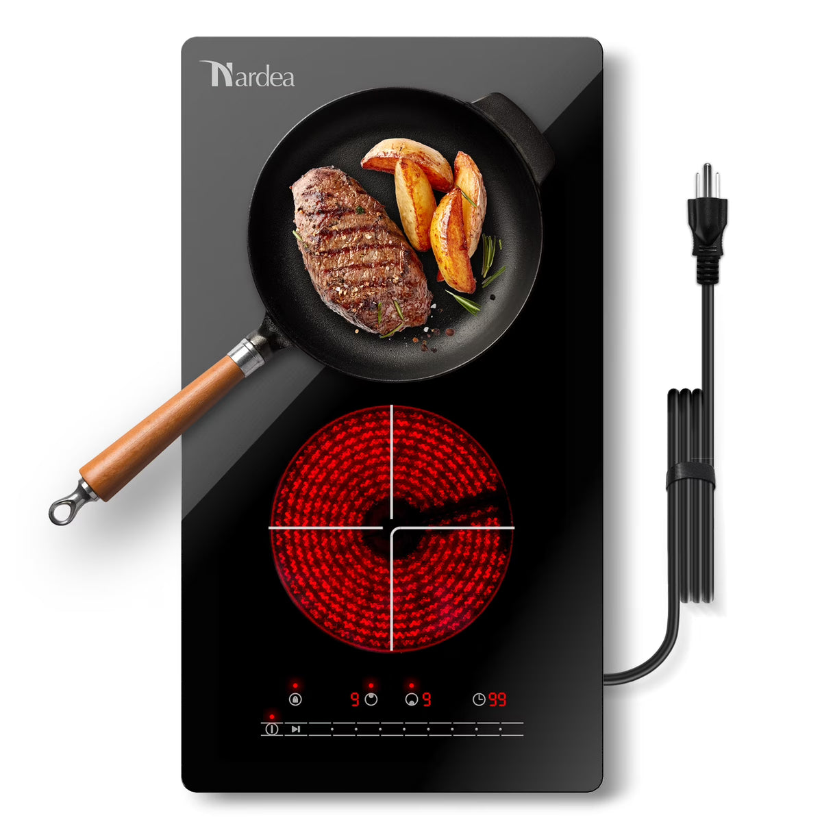 Double Burner Electric Cooktop Hot Plates for Cooking, 110V Plug in Portable Electric Stove Top - image 1