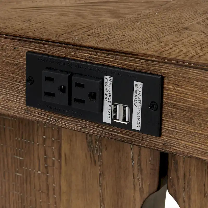 Landmark 60-Inch Wide Sofa Table with Dual Legs in Weathered Oak Finish - image 4
