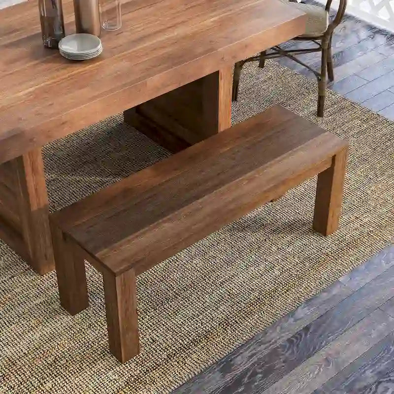 Anaisha Rustic Solid Mango Wood Dining Bench - Furniture of America - image 9
