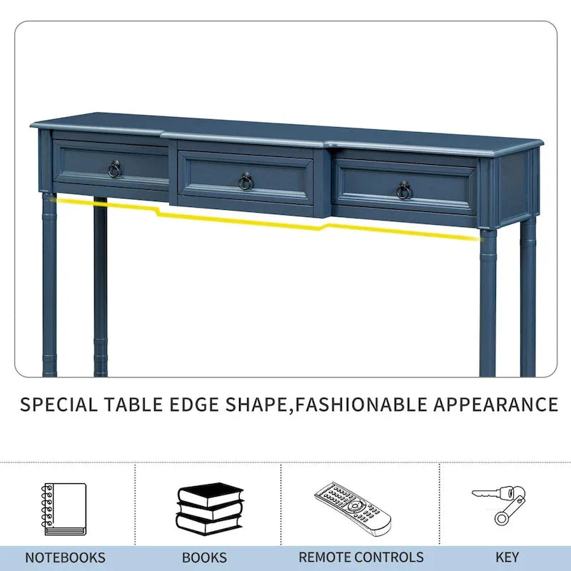 Entryway Console Table with Drawers and Extended Shelf - image 21