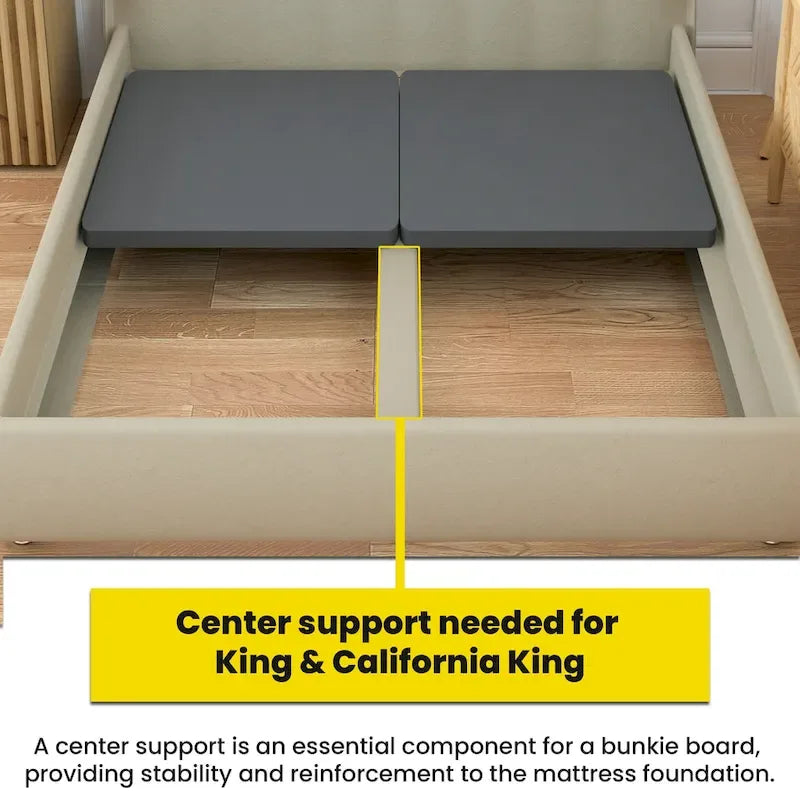 ONETAN 1.5-Inch Split Bunkie Board for Mattress Support - Fully Assembled, Enhanced Comfort, Gray - image 9