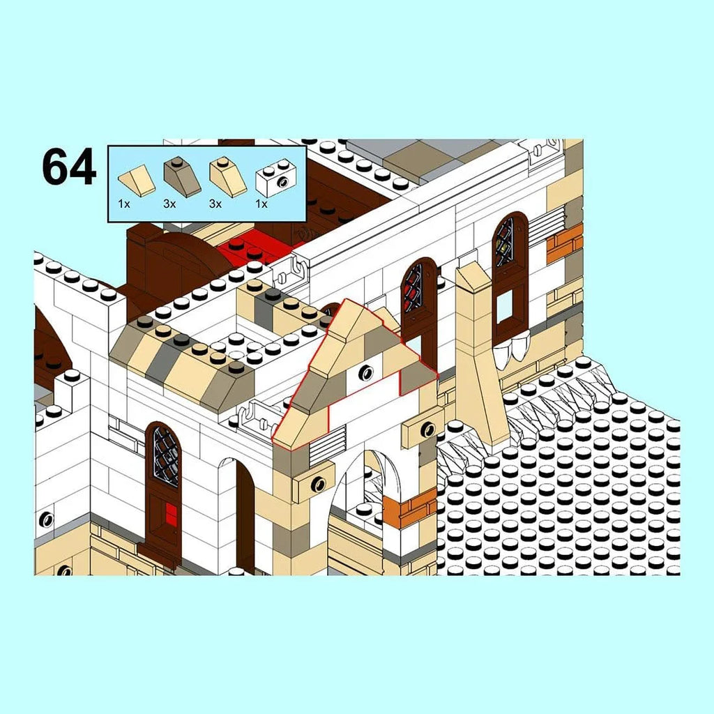 Christmas Country Church Building Kit, MOC-147549 Winter Modular Building Blocks Christmas House Building Block Building Toy 