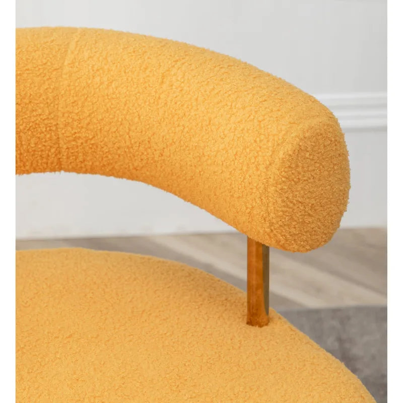 SEYNAR Contemporary Glam Upholstered Open-Back Accent Chair with Gold Legs - image 36