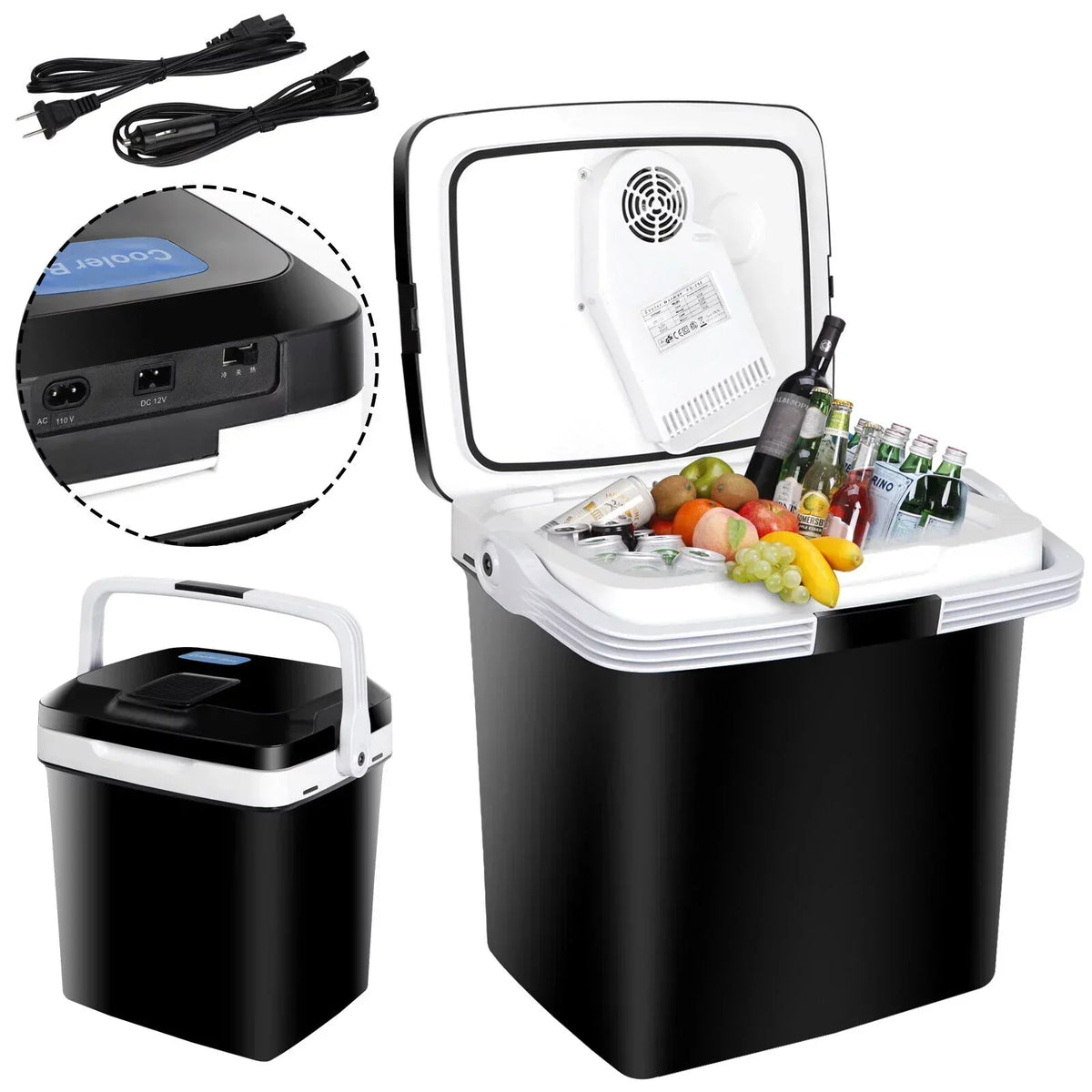 Newest Portable Iceless Thermoelectric Cooler Warmer Low Noise Car Electric Refrigerator Mini Fridge for Car Travel Trip Cami