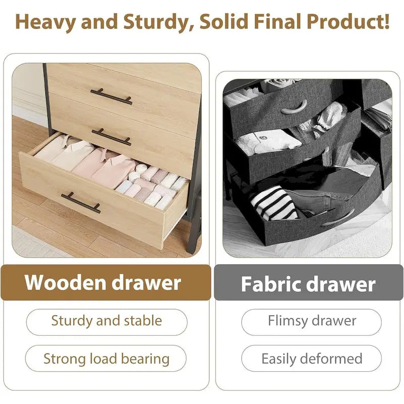 Freestanding 4-Drawer Dresser with Storage - 38.6" Tall - image 12