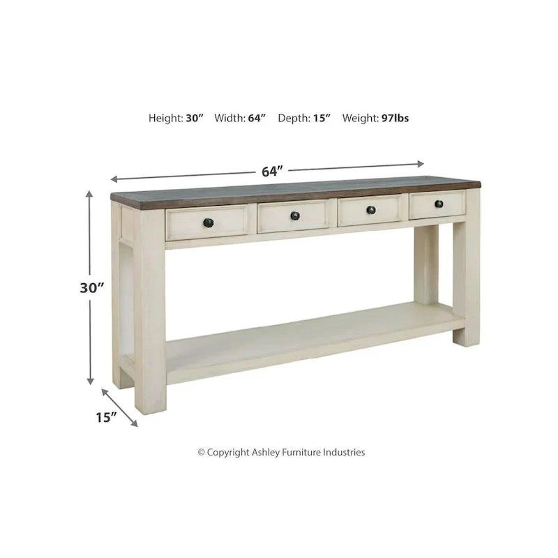 Signature Design by Ashley Bolanburg Rustic Farmhouse Sofa Table - image 10