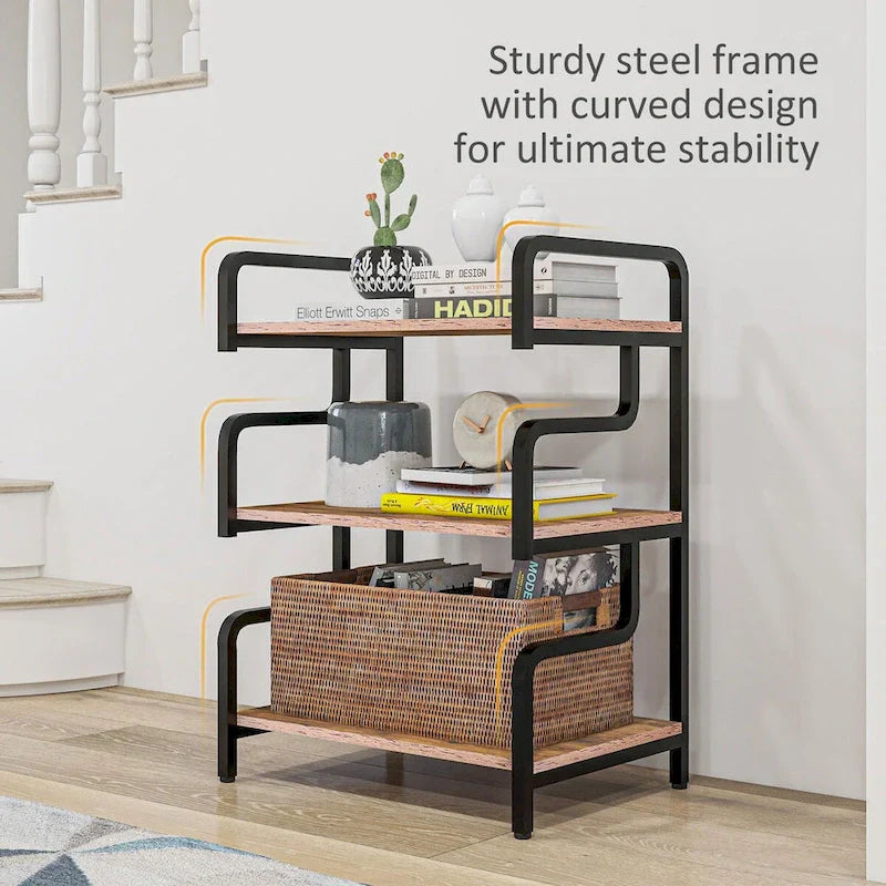 HOMCOM Industrial 3-Tier Printer Stand with Storage - Versatile Metal Rack for Home Office - image 25