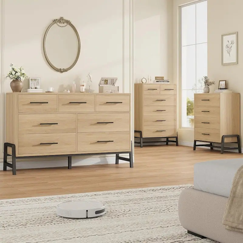 Freestanding 4-Drawer Dresser with Storage - 38.6" Tall - image 6