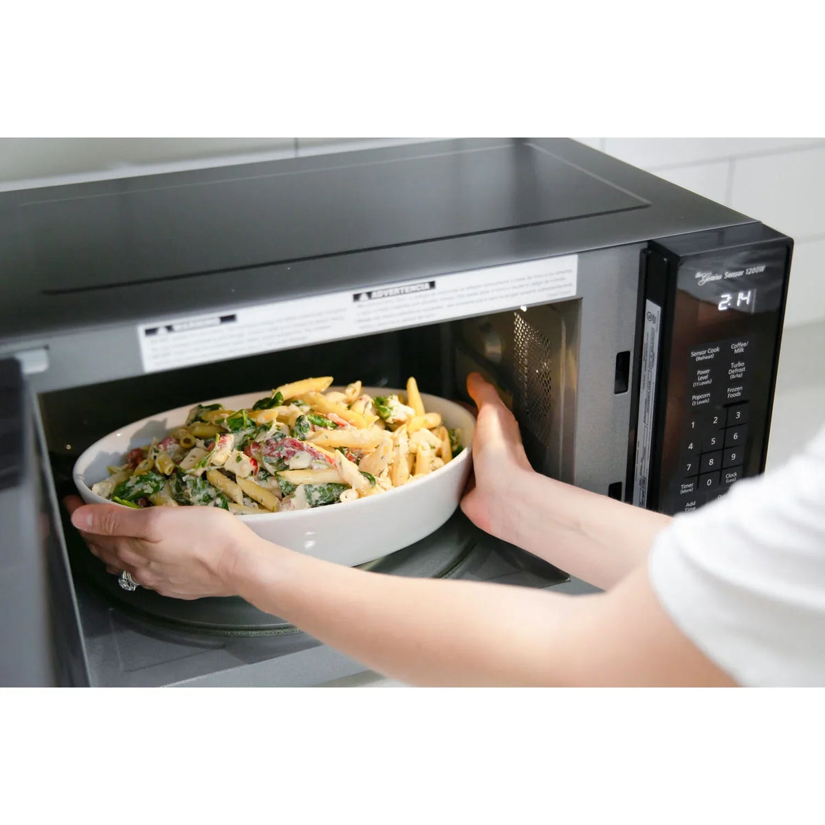 Panasonic 1.2 Cu. Ft. 1200W Genius Sensor Countertop Microwave Oven with Inverter Technology in Black - image 12