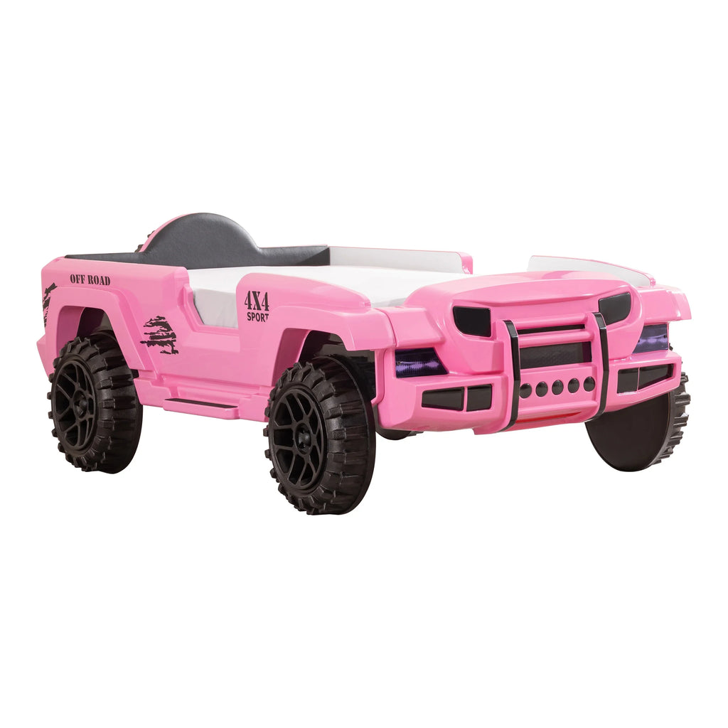 Furniture of America Terra Kids Plastic Twin SUV Bed with LED and Sound, Black - image 24