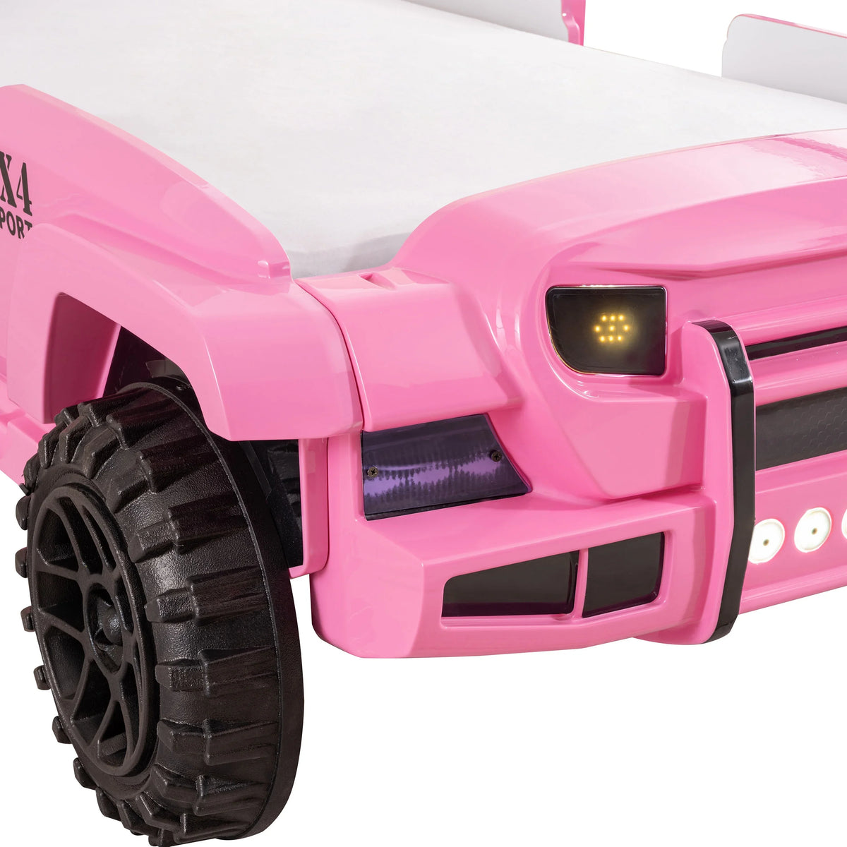 Furniture of America Terra Kids Plastic Twin SUV Bed with LED and Sound, Black - image 28